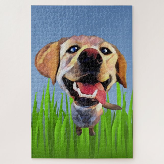 Funny Cartoon Labrador Retriever 1014 Piece Puzzle (Vertical)