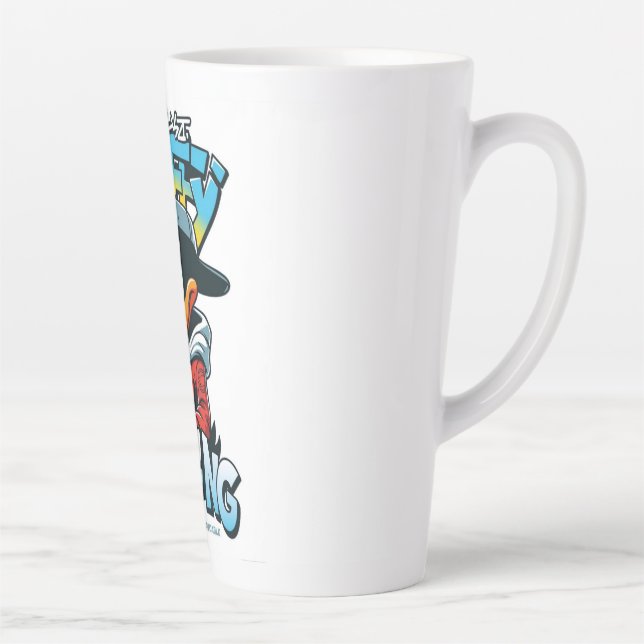 Funny Cartoon Latte Mug (Right)