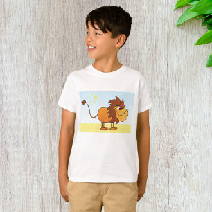 Funny Cartoon Lion in the Sun Safari Animal T-Shirt