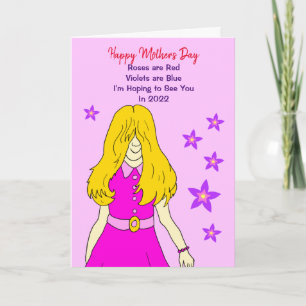 Funny Cartoon Missing You Mother's Day Card