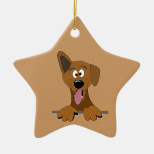 Funny Cartoon Mutt Mixed Breed Poi Dog Ornament