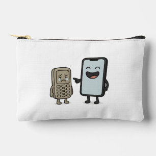 Funny Cartoon _ New Smartphone vs Old Phone Accessory Pouch