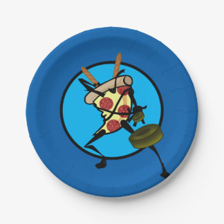 FUNNY CARTOON NINJA PIZZA GRAPHIC PAPER PLATES