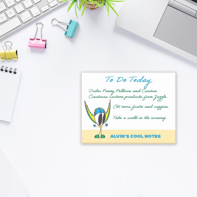 Funny Cartoon Notes | Add Your Name/Text (It will be so awesome to write messages to yourself or someone else with this most excellent pad!)