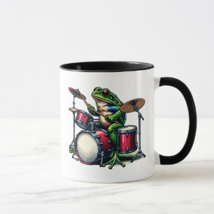 Funny Cartoon Octopus Playing Guitar Mug