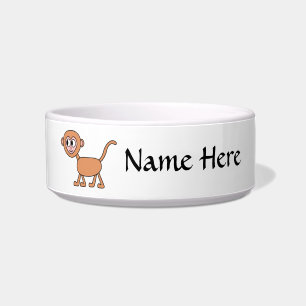 Funny Cartoon of a Monkey. Bowl