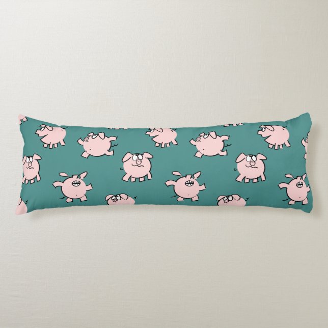 Funny Cartoon Pattern Pig Year Choose Colour Body Body Pillow (Front)