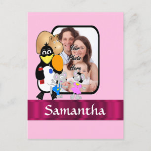 Funny cartoon photo background postcard