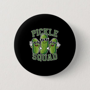 Funny Cartoon Pickles Lover Dill Doe Joke Food Pun 2 Inch Round Button