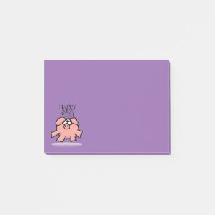 Funny Cartoon Pig New Year Choose Colour Post-it Post-it Notes