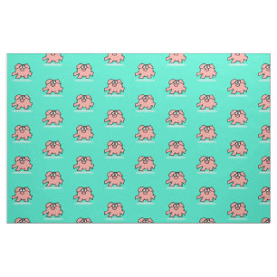 Funny Cartoon Pig Year 2019  choose colour 3 Fabri Fabric