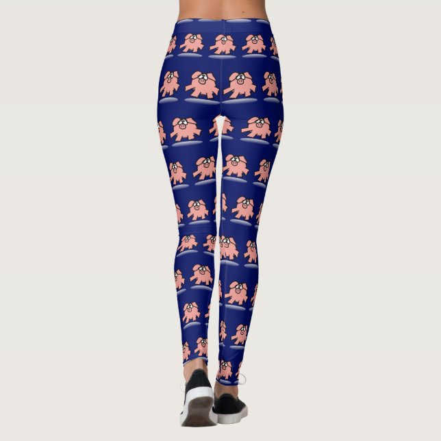 Funny Cartoon Pig Year 2019 Choose colour Leggings (Back)