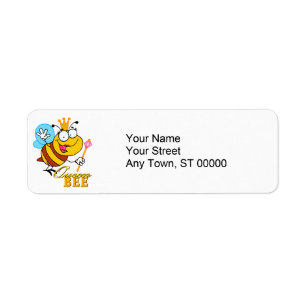 funny cartoon queen bee with text