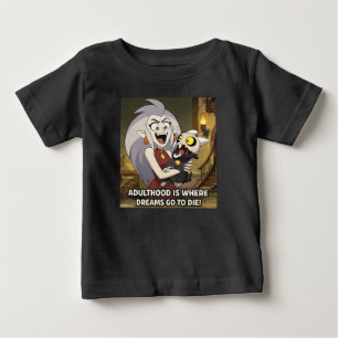 Funny Cartoon Quote Graphic Baby Fine Jersey T-Shirt