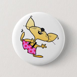 Funny Cartoon Rats Dance 2 Inch Round Button