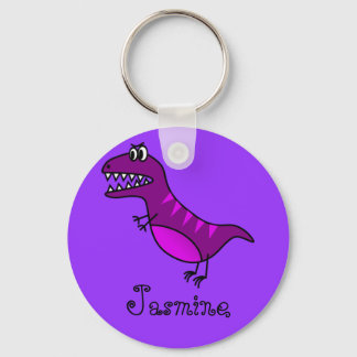 Funny Cartoon Rex  Cute Dinosaur Personalized Gift Keychain