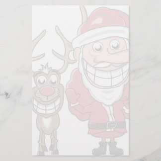 Funny Cartoon Santa and Rudolph