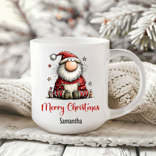 Funny Cartoon Santa Claus Playful Coffee Mug