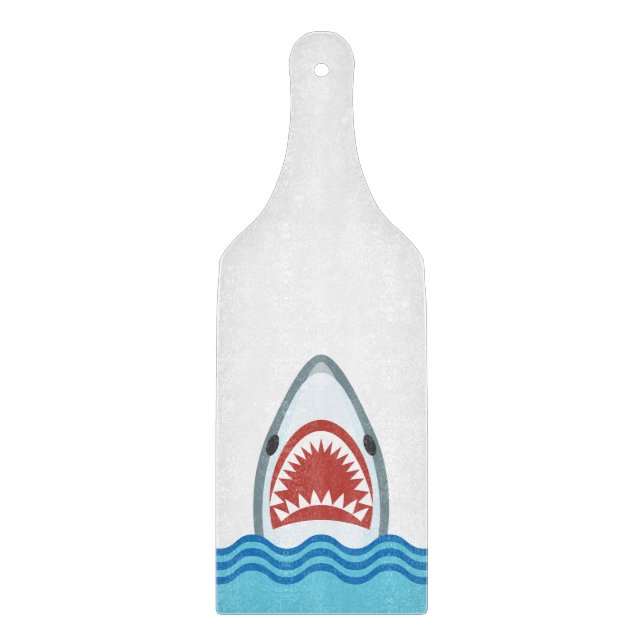Funny Cartoon Shark Head Cutting Board (Front)