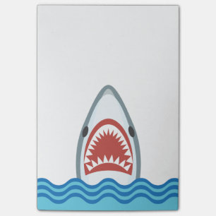 Funny Cartoon Shark Head Post-it Notes