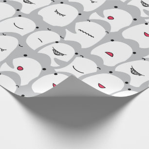 Funny Cartoon Sharks Wrapping Paper