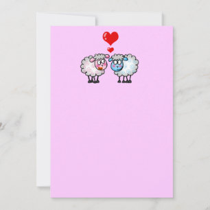 Funny cartoon sheeps, Wedding couple