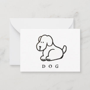 Funny Cartoon Sitting Dog Card