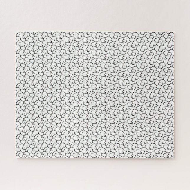 Funny Cartoon Sitting Dogs  Jigsaw Puzzle (Horizontal)