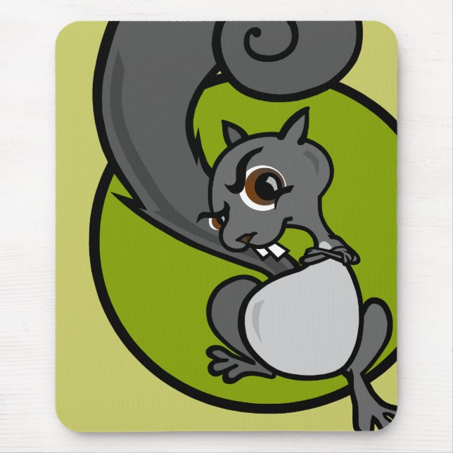 FUNNY CARTOON SQUIRREL MOUSE PAD (Front)