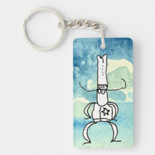 Funny Cartoon Texas Cowboy Keychain