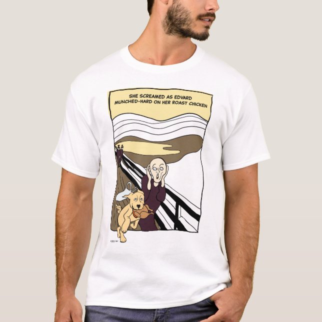 Funny Cartoon with dog T-Shirt (Front)