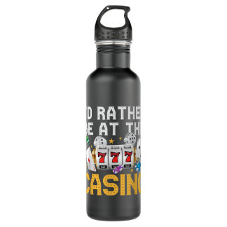 Funny Casino Gambling Art Men Women Las Vegas Slot 710 Ml Water Bottle