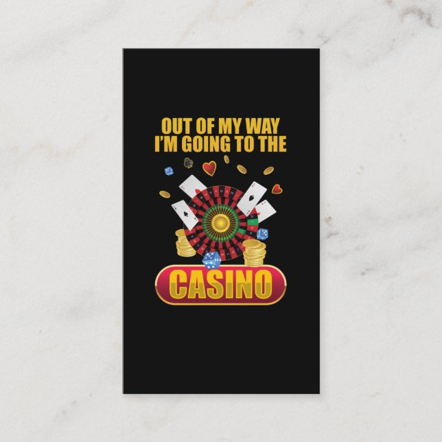 Funny Casino Gambling Poker Lover Business Card (Front)