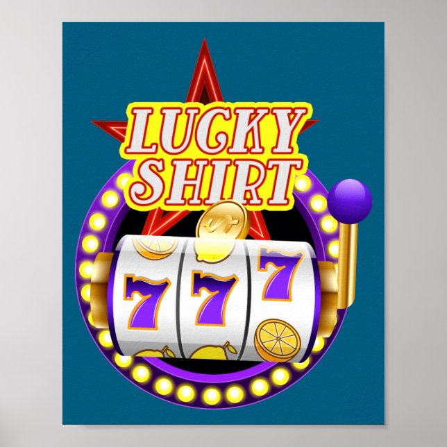 Funny Casino Slot Machine Jackt Lucky  Poster (Front)