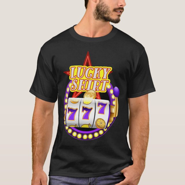 Funny Casino Slot Machine Jackt Lucky  T-Shirt (Front)