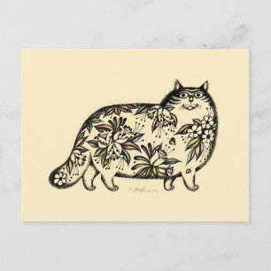 Funny Cat 2014 Calendar Postcard