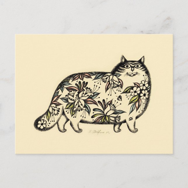 Funny Cat 2014 Calendar Postcard (Front)