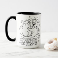 Funny Cat and Dog Mug Gift For Pet Lovers