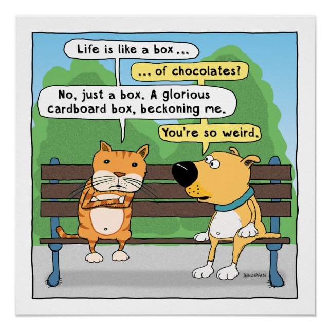 Funny Cat and Dog Poster (Front)