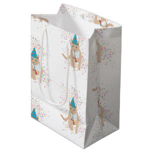 Funny Cat Animals Having a Party  Medium Gift Bag