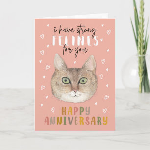 Funny Cat Anniversary Card Strong Felines For You