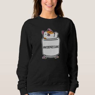 Funny Cat Antidepressant Med Box Sweatshirt