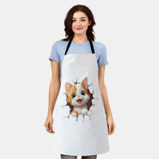 funny cat APRON