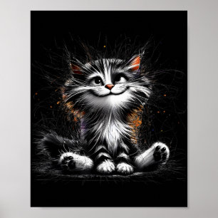 Funny Cat Art Print 