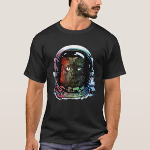 Funny Cat Astronaut Space Cat Lover Retro T-Shirt