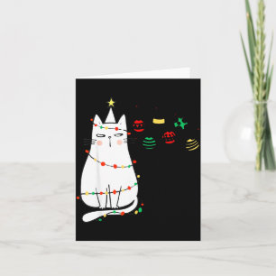 Funny Cat Ball Buster Christmas Humor  Card