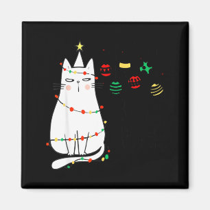 Funny Cat Ball Buster Christmas Humor Magnet