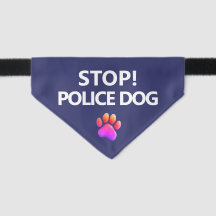 Funny Cat Bandana, Police Dog,