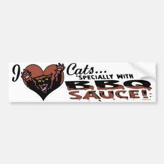 Funny Cat BBQ Bumper Sticker