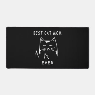 funny cat best cat mom ever meow with my cat funny desk mat